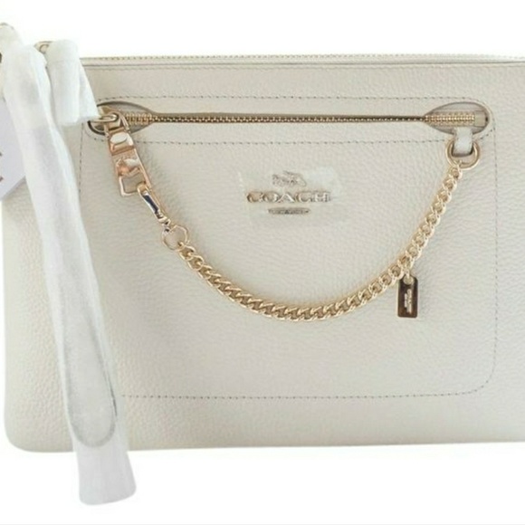 Coach Handbags - 🛍Coach Medium Folio/Wristlet In Chalk Pebble🛍
